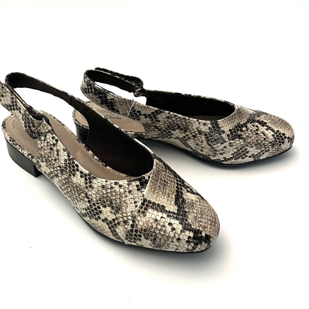 Clarks | Slingback | Animal Print | Flat Sandals Sz EU 37